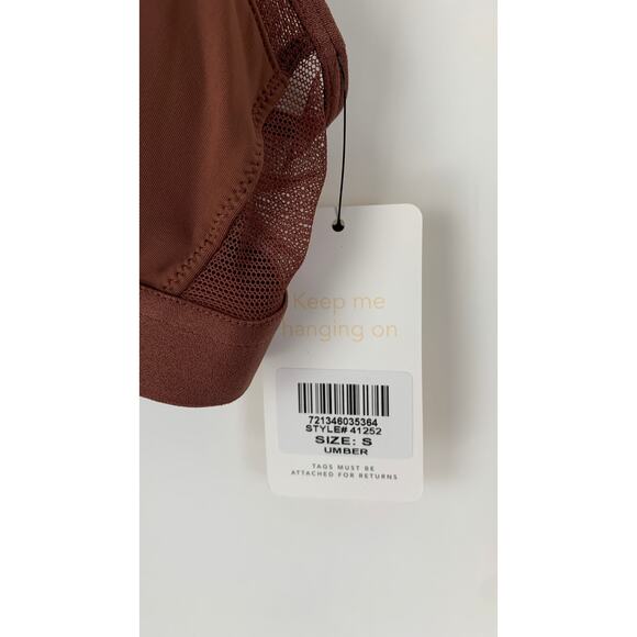 Lively The Mesh Trim Padded Bra Womens Small Umber Brown New Wireless - Picture 4 of 11